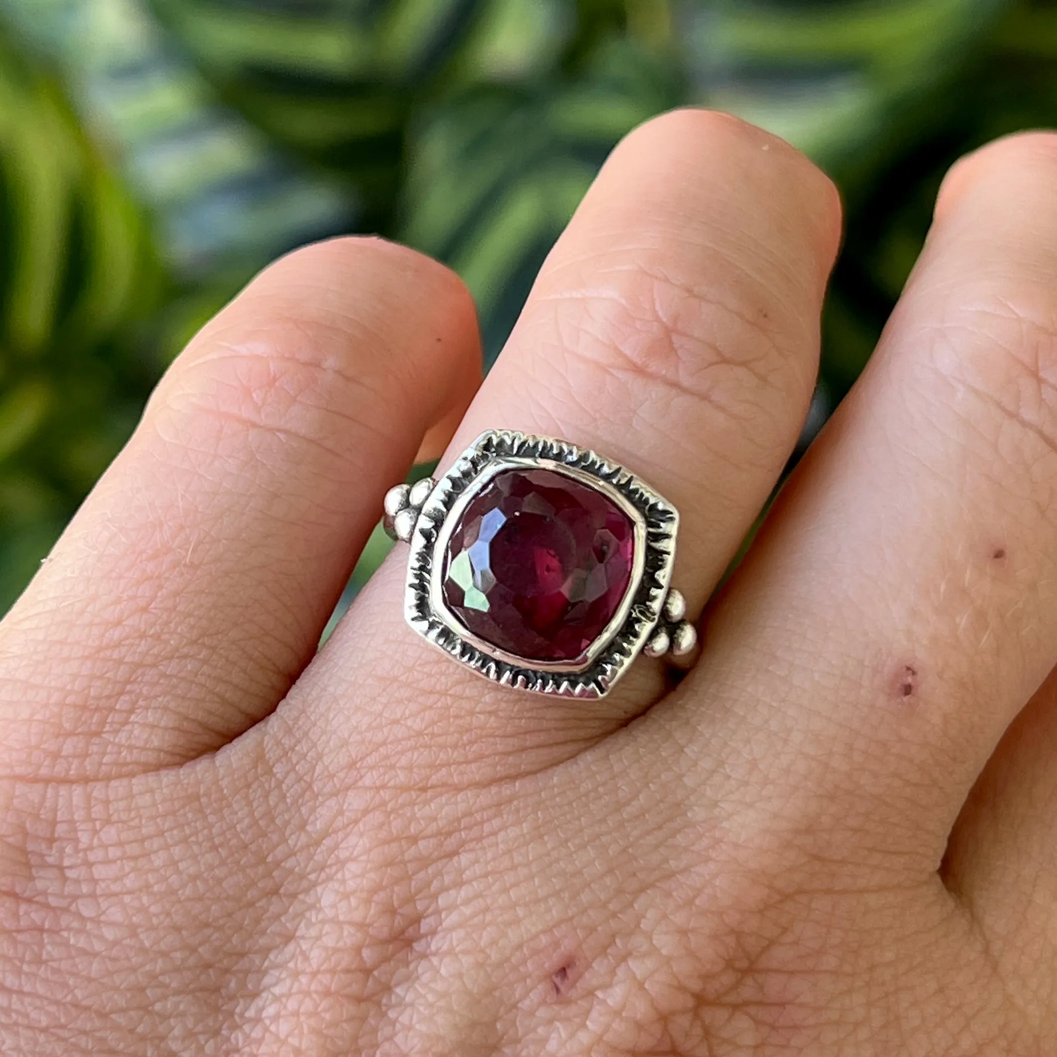 Rhodolite Garnet Ring- Sz 8