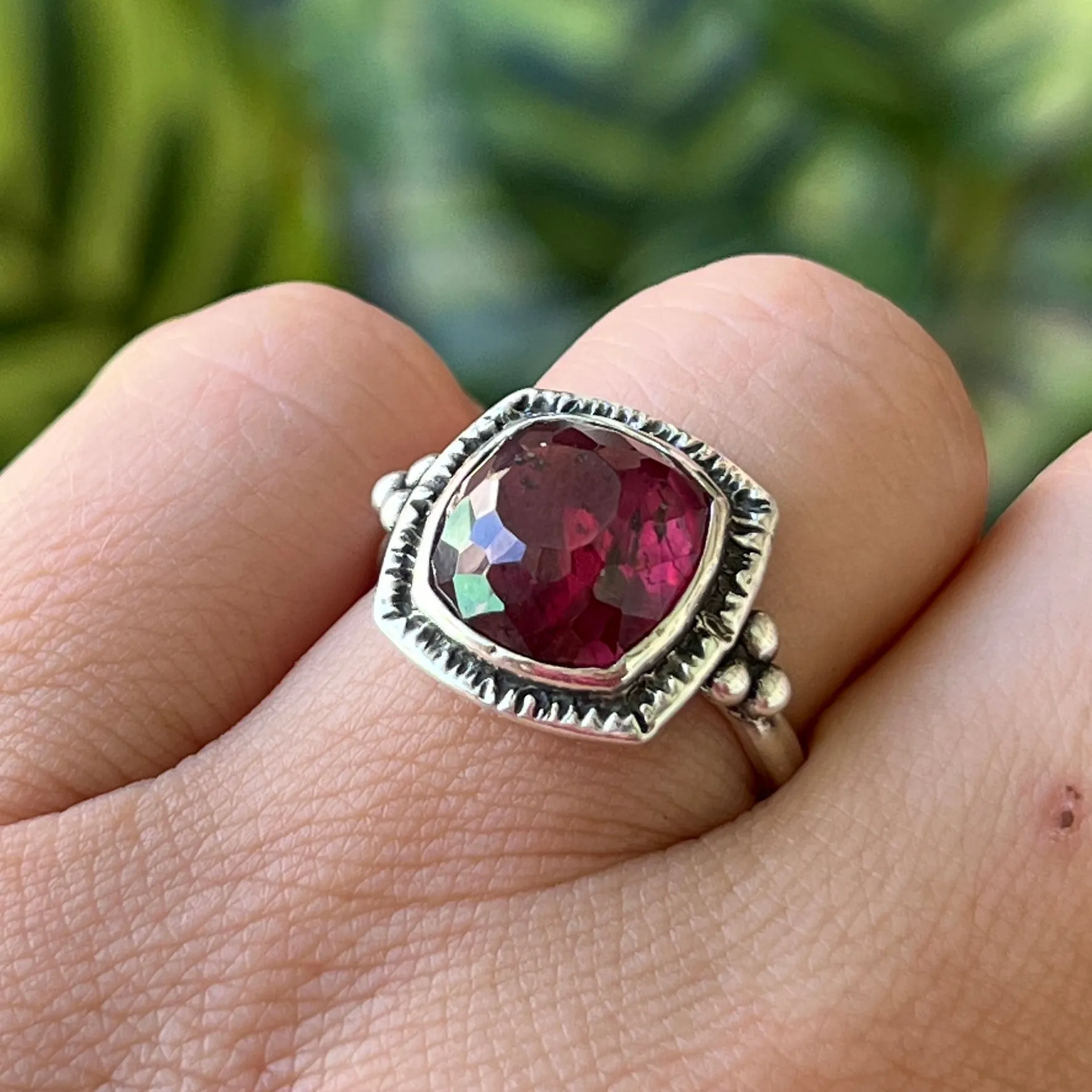 Rhodolite Garnet Ring- Sz 8