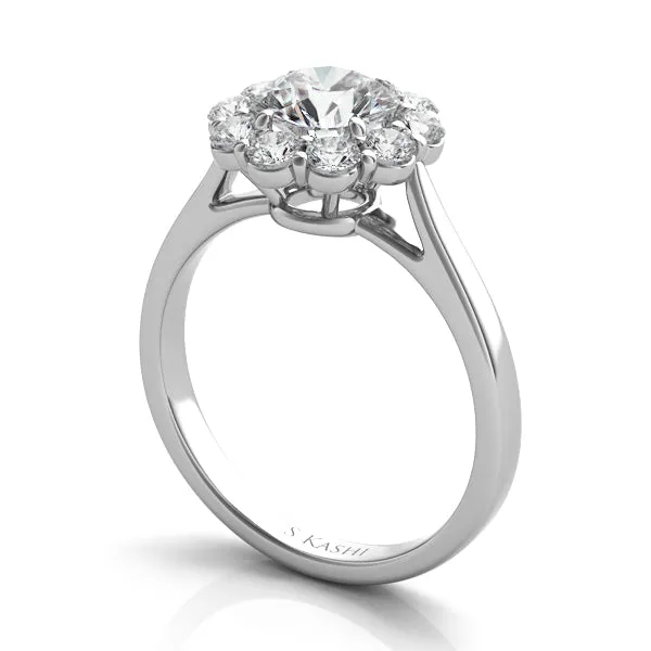 S. Kashi 14K White Gold .51ctw Diamond Engagement Ring Semi-Mount (89938)