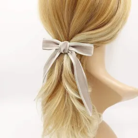 satin edge velvet hair bow