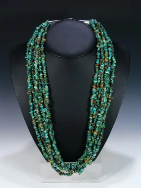 Seven Strand Navajo Turquoise Beaded Necklace