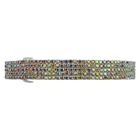 Sheer Bliss 5 Row Large Barrette (Sterling Silvertone/Crystal AB)