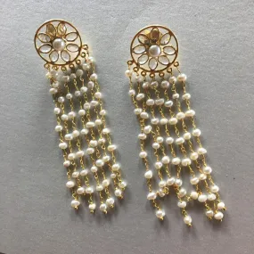 Shiana Pearl Earrings With Yellow Topaz