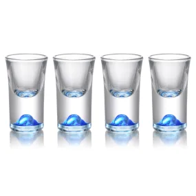 Shot Glasses Set 034 Oz / 10ml - Set Of 4 - Waterdrop Design - Glass Material