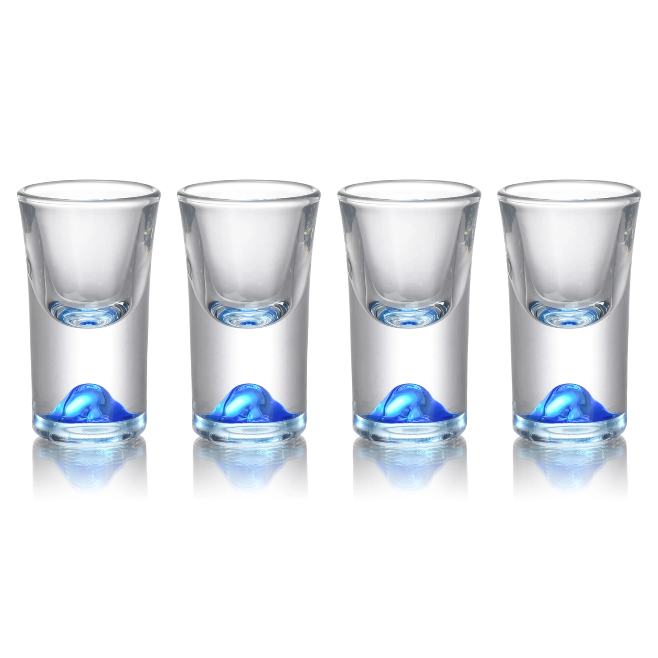 Shot Glasses Set 034 Oz / 10ml - Set Of 4 - Waterdrop Design - Glass Material