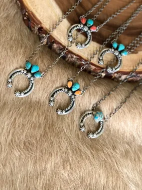 Silver Naja Necklace with Turquoise Inlay