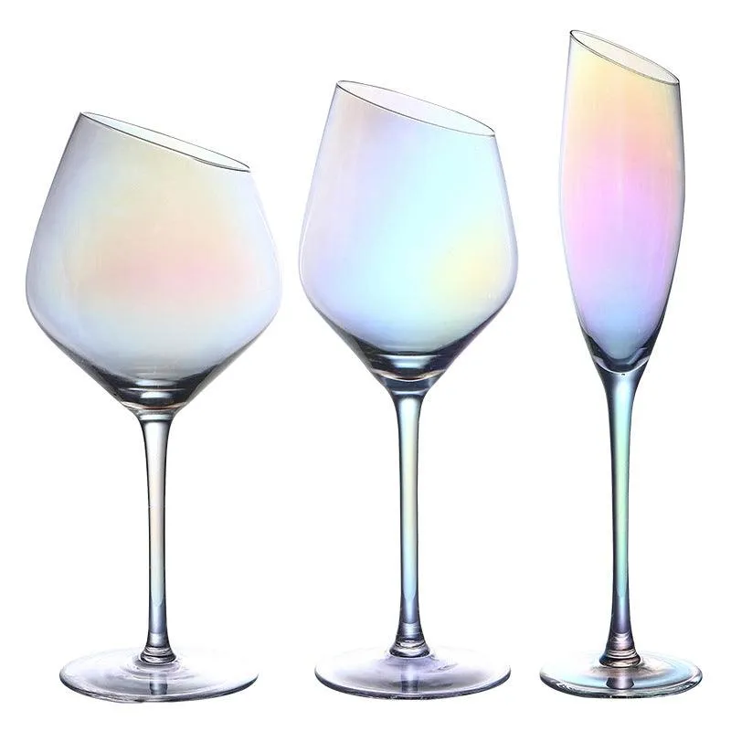 Slanting Pearl Stem Glass - Set of 2