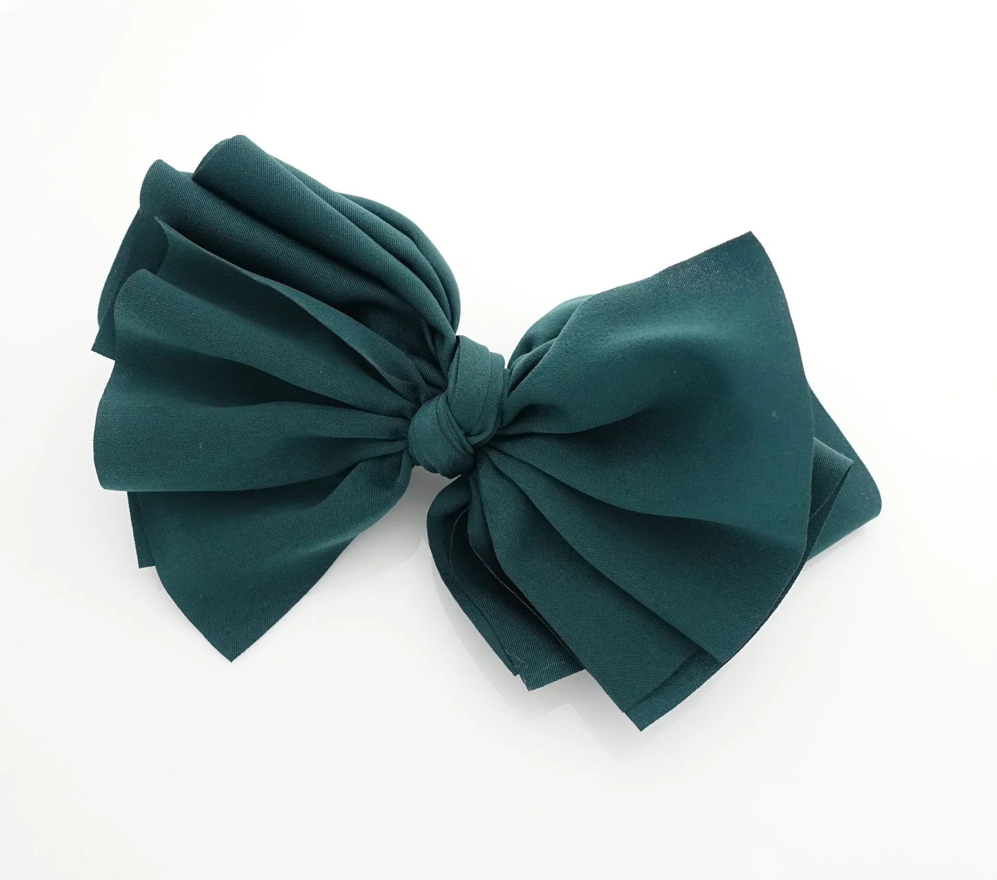 sleek asymmetric hair bow barrette handmade solid color women hair bow hair clip accessory