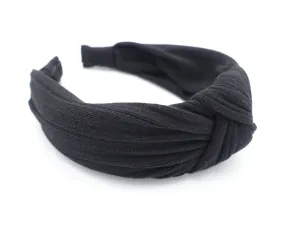 solid corrugated fabric knot headband hairband women hair accessory