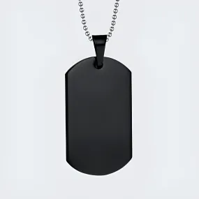 Solid Military Tag Necklace