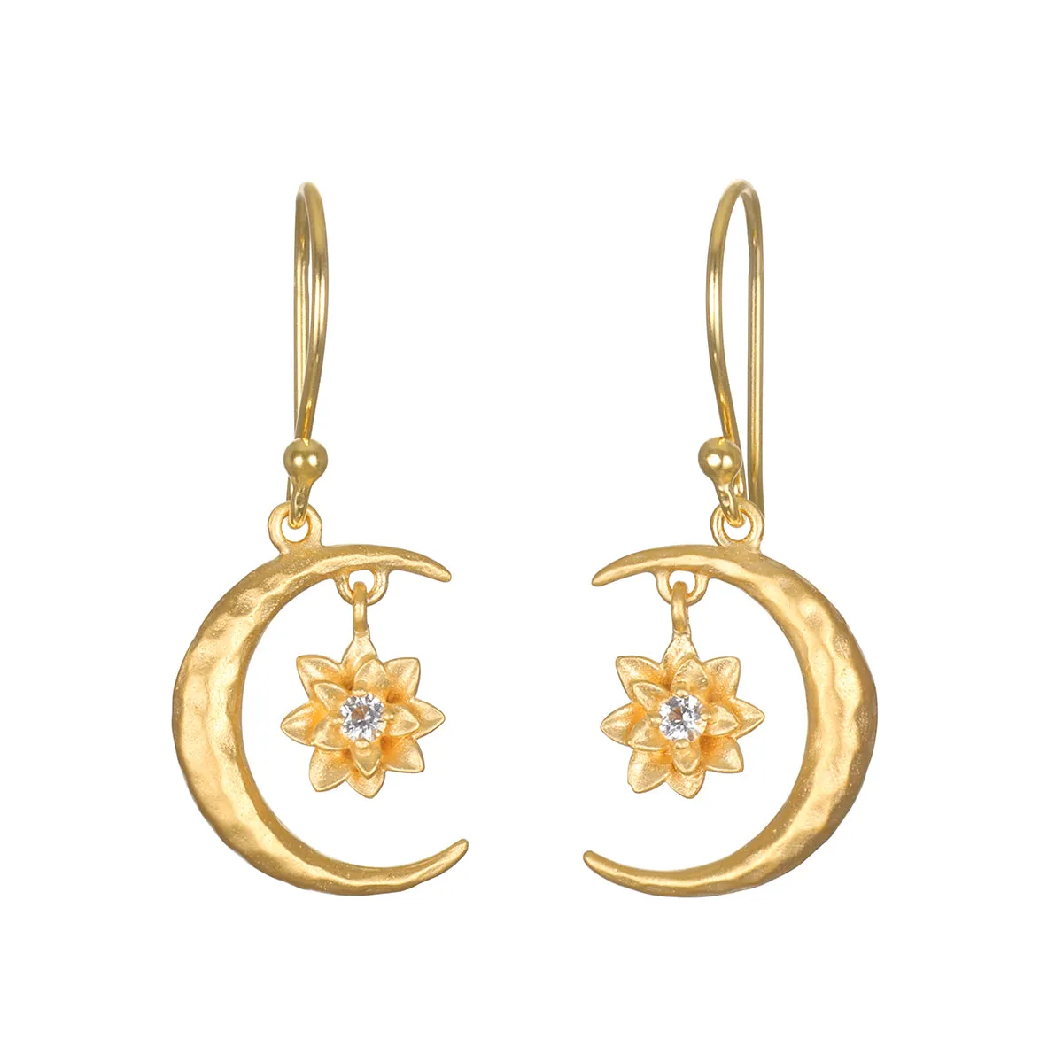 Spirit in Transformation Lotus Moon Earrings