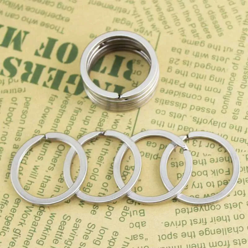 Stainless Steel Ring Key Chain Connector Split Ring Key Fob Hardware 15 20 23 25 28 30 32 35 mm