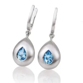 Sterling Silver Blue Topaz Earrings - 06/60725