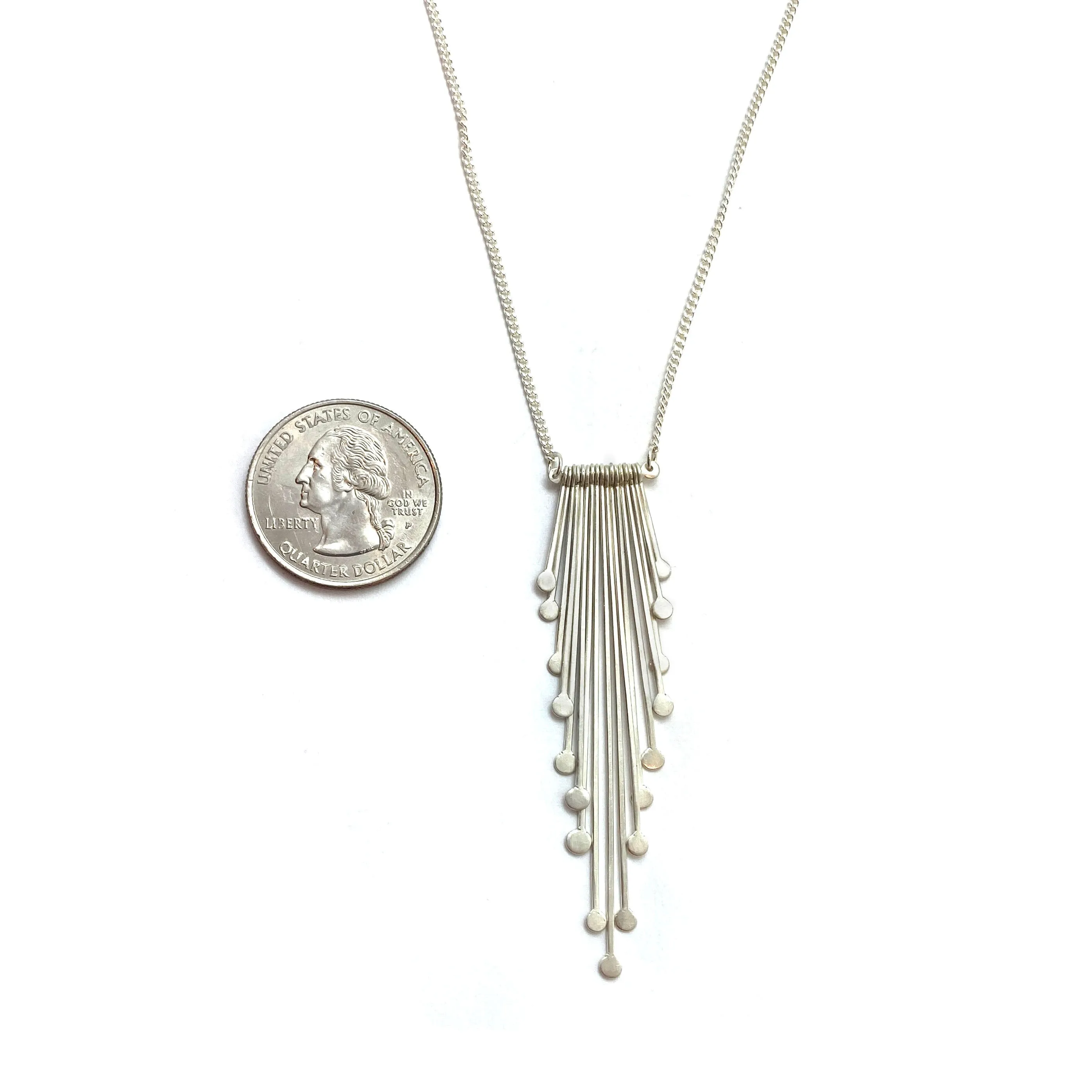 Sterling Silver Fringe Necklace