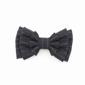 stripe hair bow multi layered style bow french hair barrette