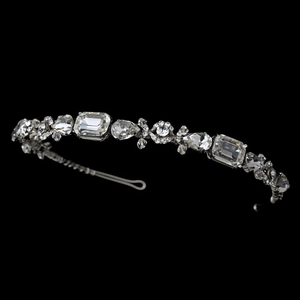 Stunning Silver Plated Crystal Bridal Headband