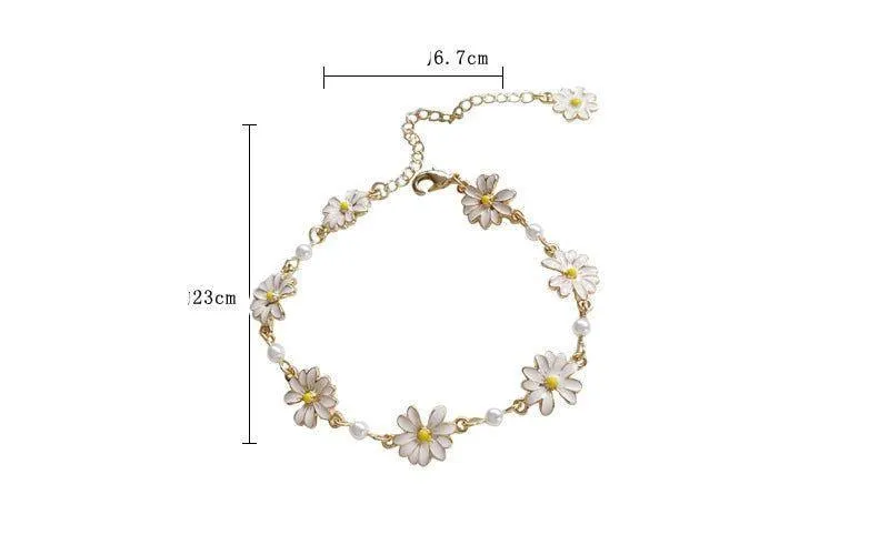 Sweet White Flowers Bracelets Necklaces Rings Earrings Charm Jewelry Set XOS0440