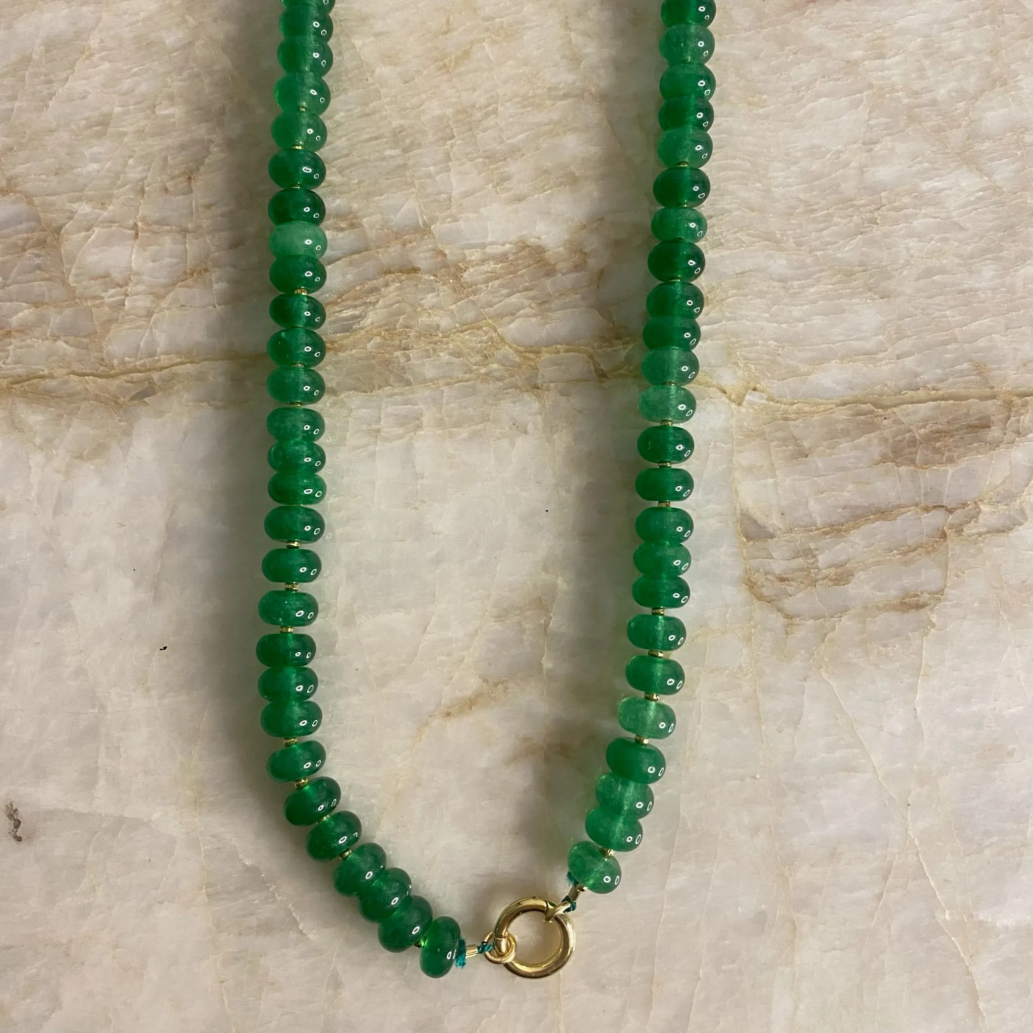 Sweetie Clasp Necklace- Kelly Green