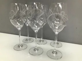 Swirl Heart Wine Glasses - Set of 6