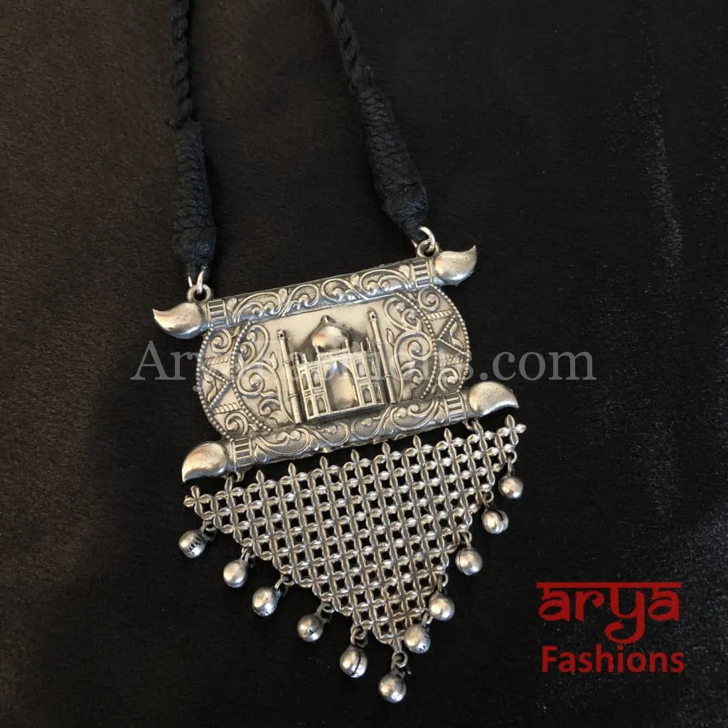 Taj Mahal Theme Pendant Tribal Necklace