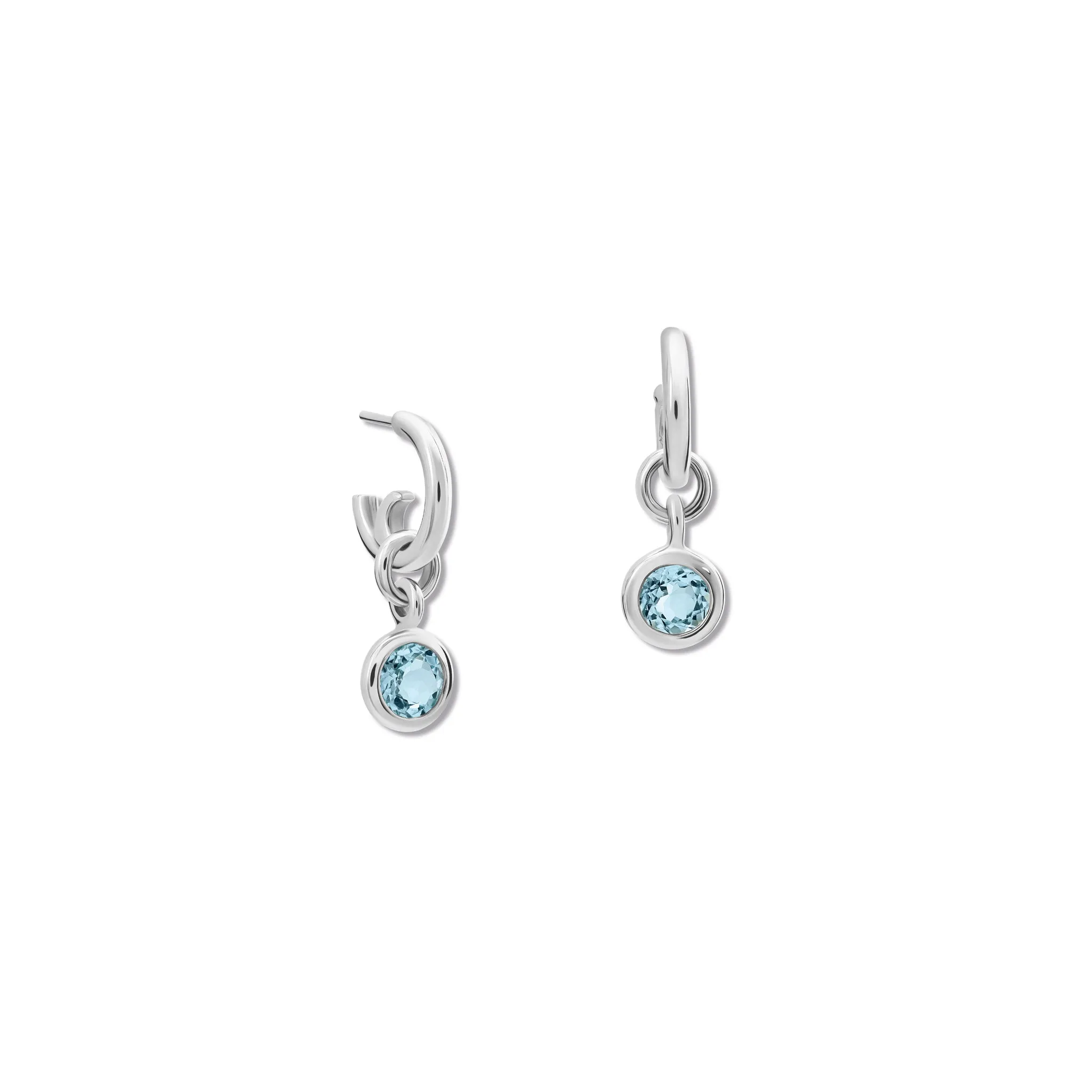 Talya Earring Drops Silver - Blue Topaz