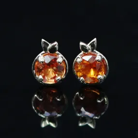 Tangerine Fruit Studs - Sapphires