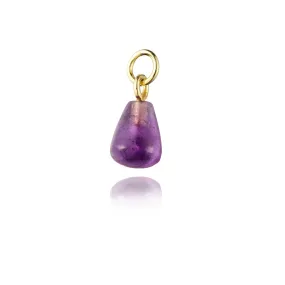 Teardrop Purple Amythyst Charm