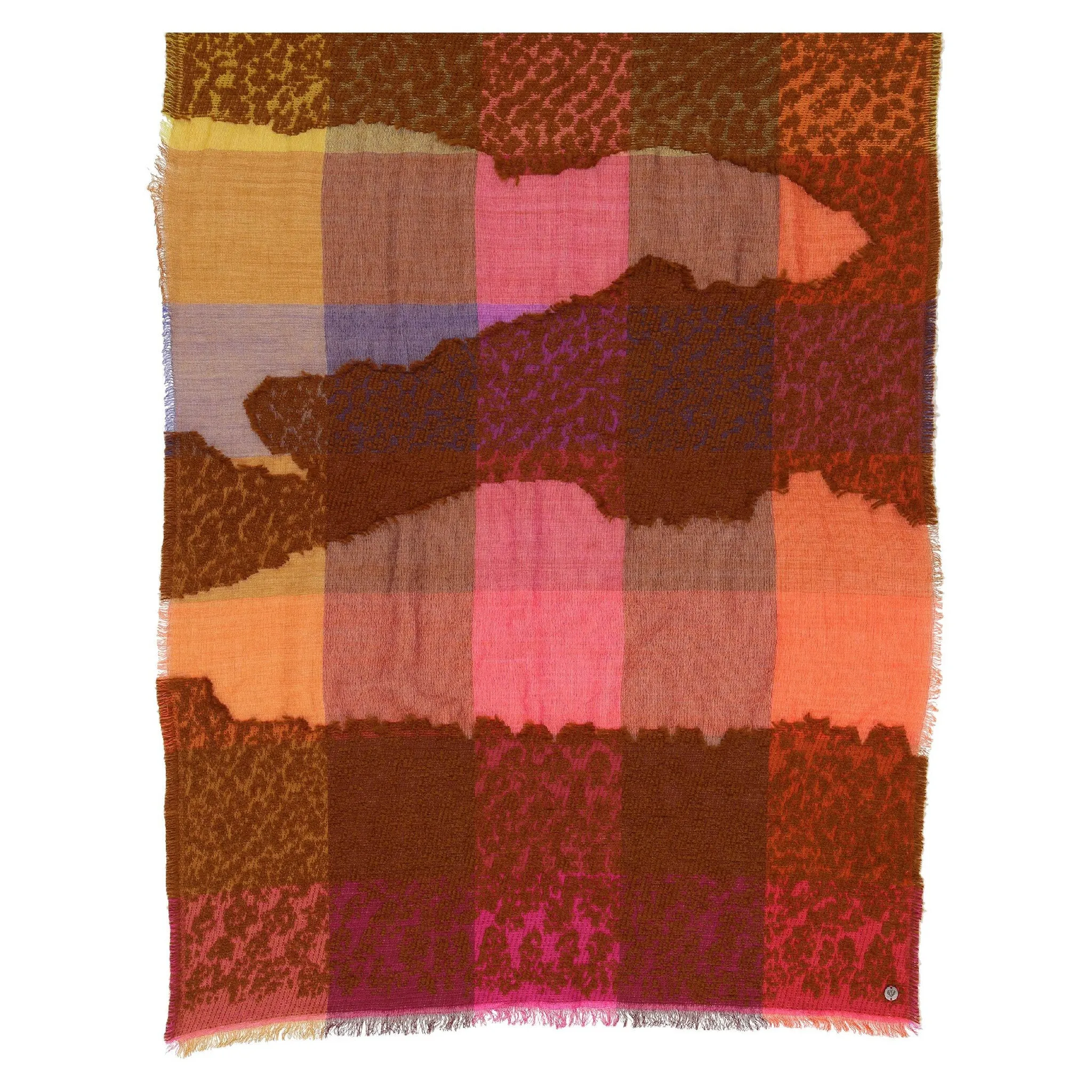 Textured Color Block Wrap, Diva Pink