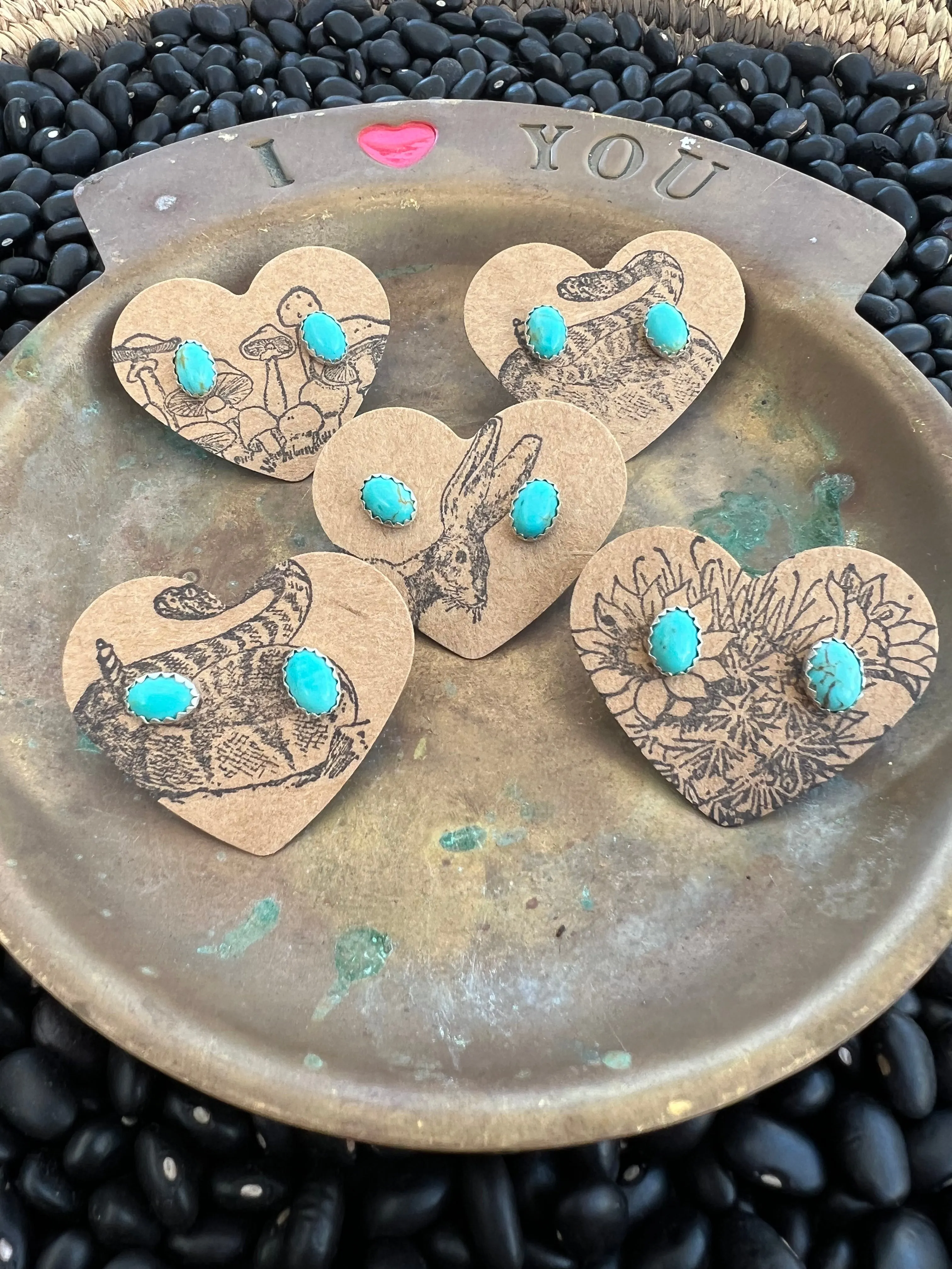 The Polly Turquoise stud earrings