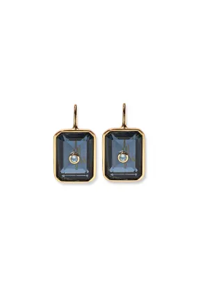 TILE EARRINGS IN DENIM