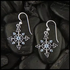 Trinity Knot Snowflake Earrings