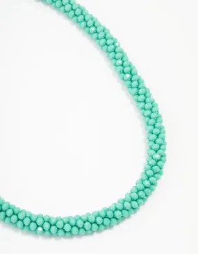 Turquoise Facet Beaded Necklace