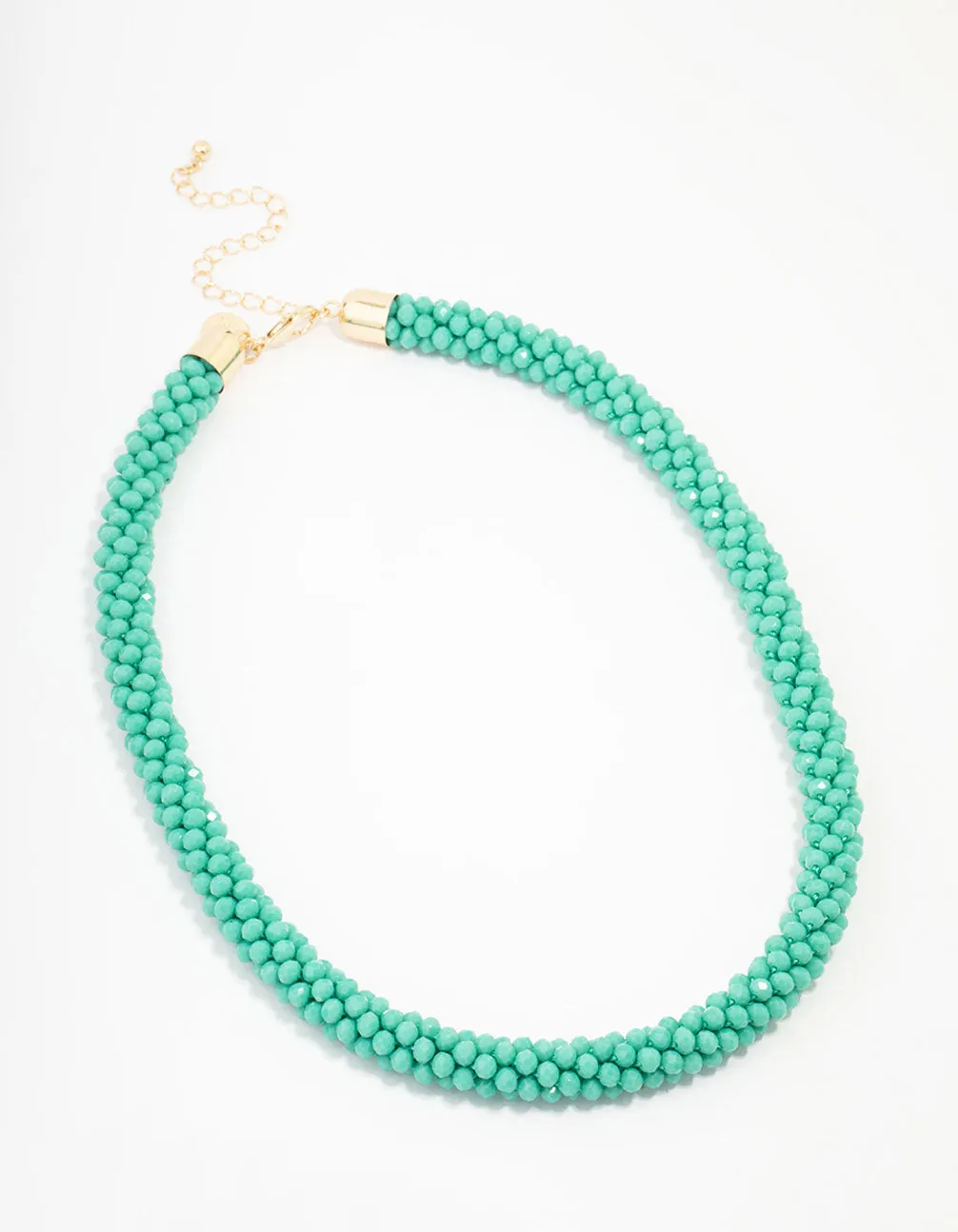 Turquoise Facet Beaded Necklace