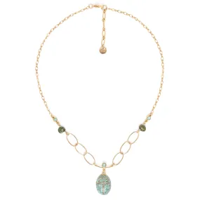 Turquoise Scarab Pendant Necklace