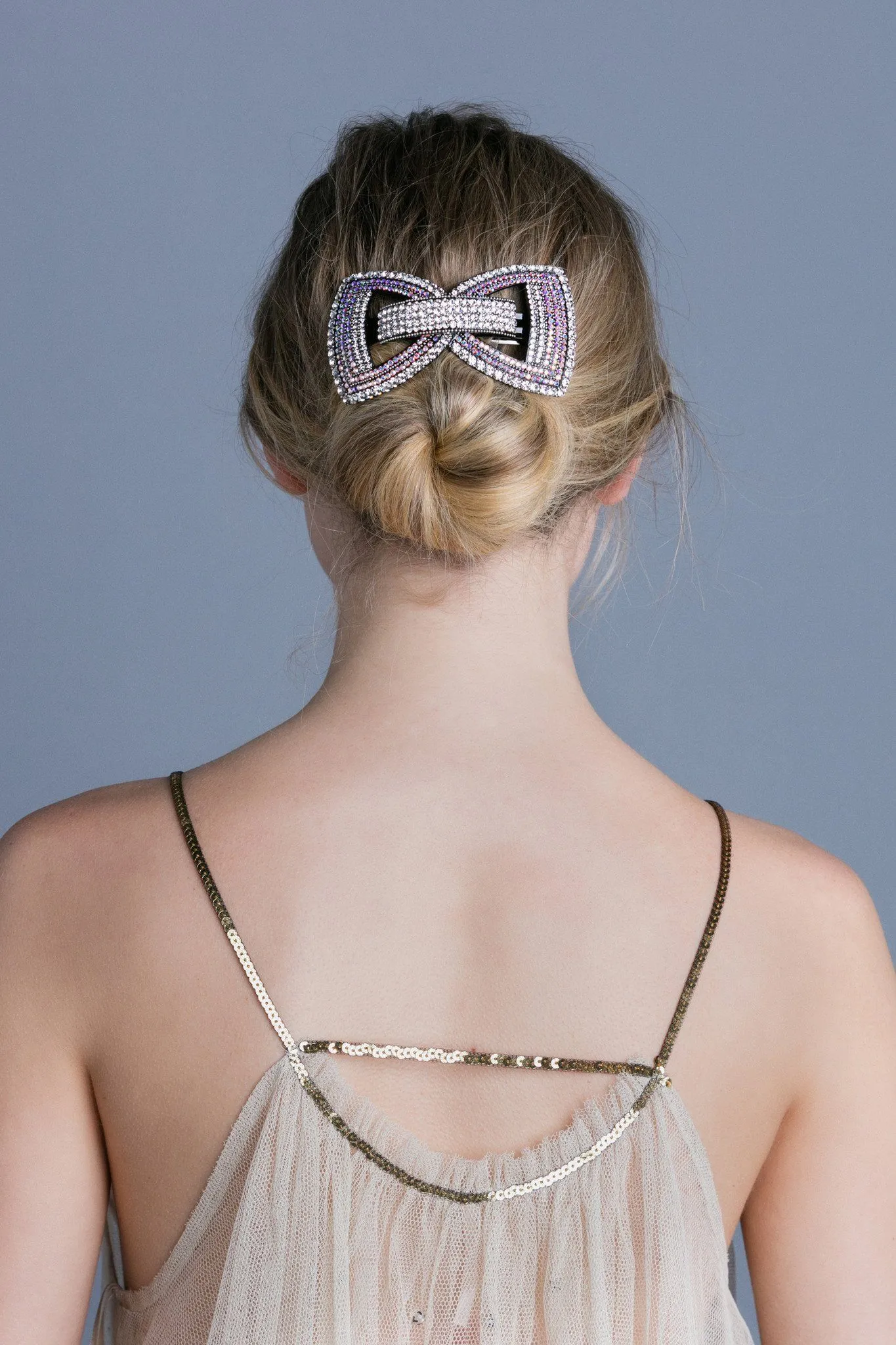 Tuxedo Hair Bow Tie Barrette