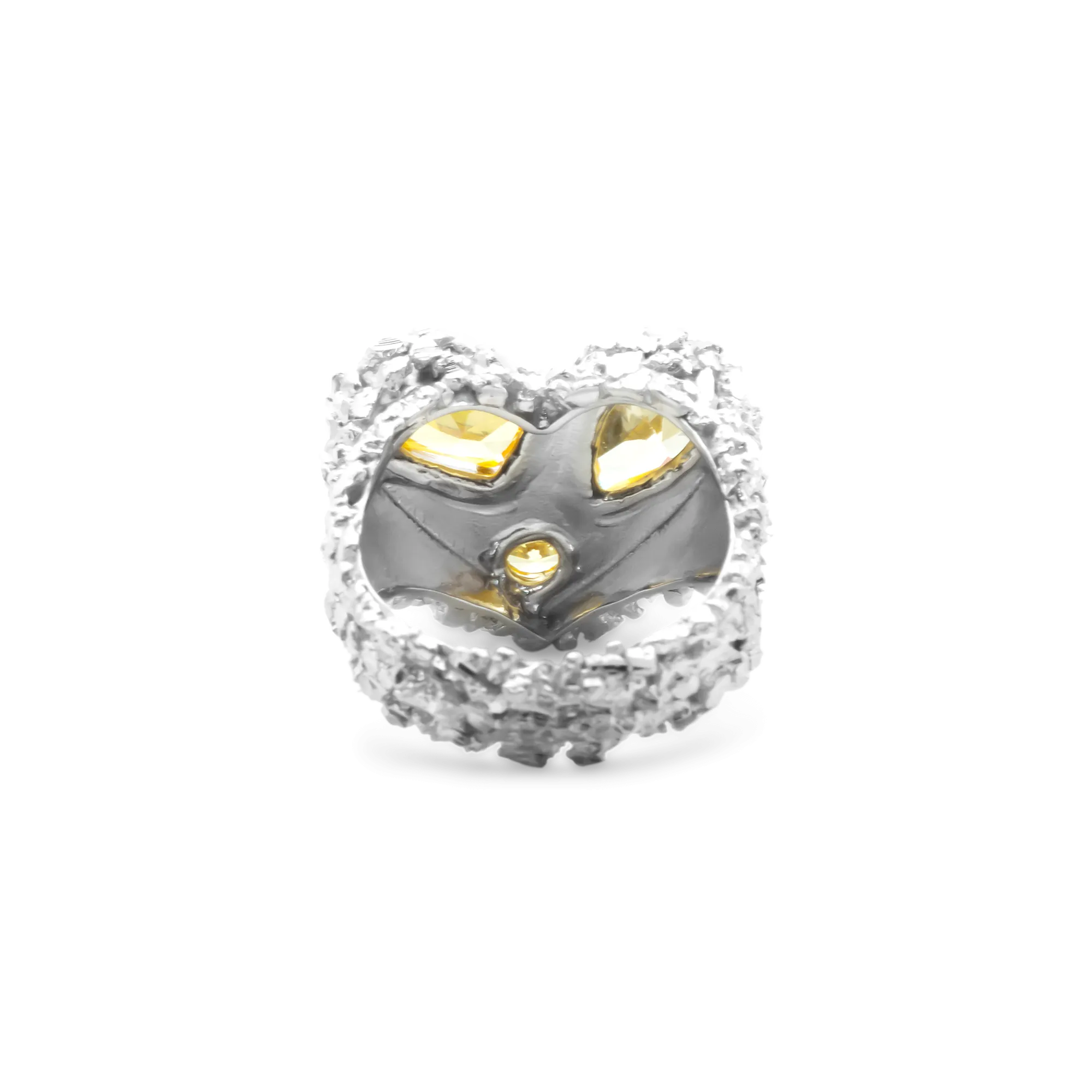 VC034 Multi Citrine Heart Ring