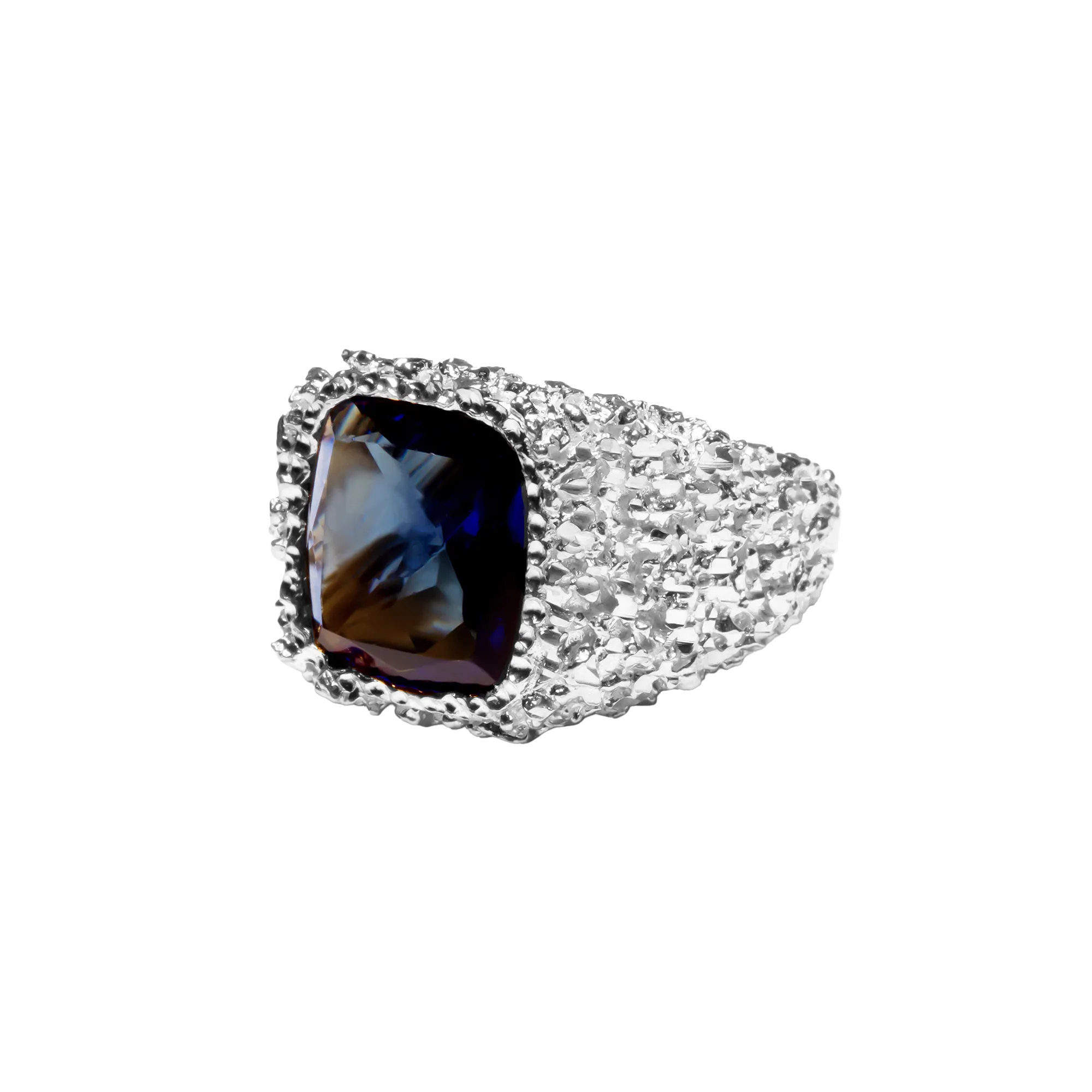 VC077 Large Square Sapphire Ring