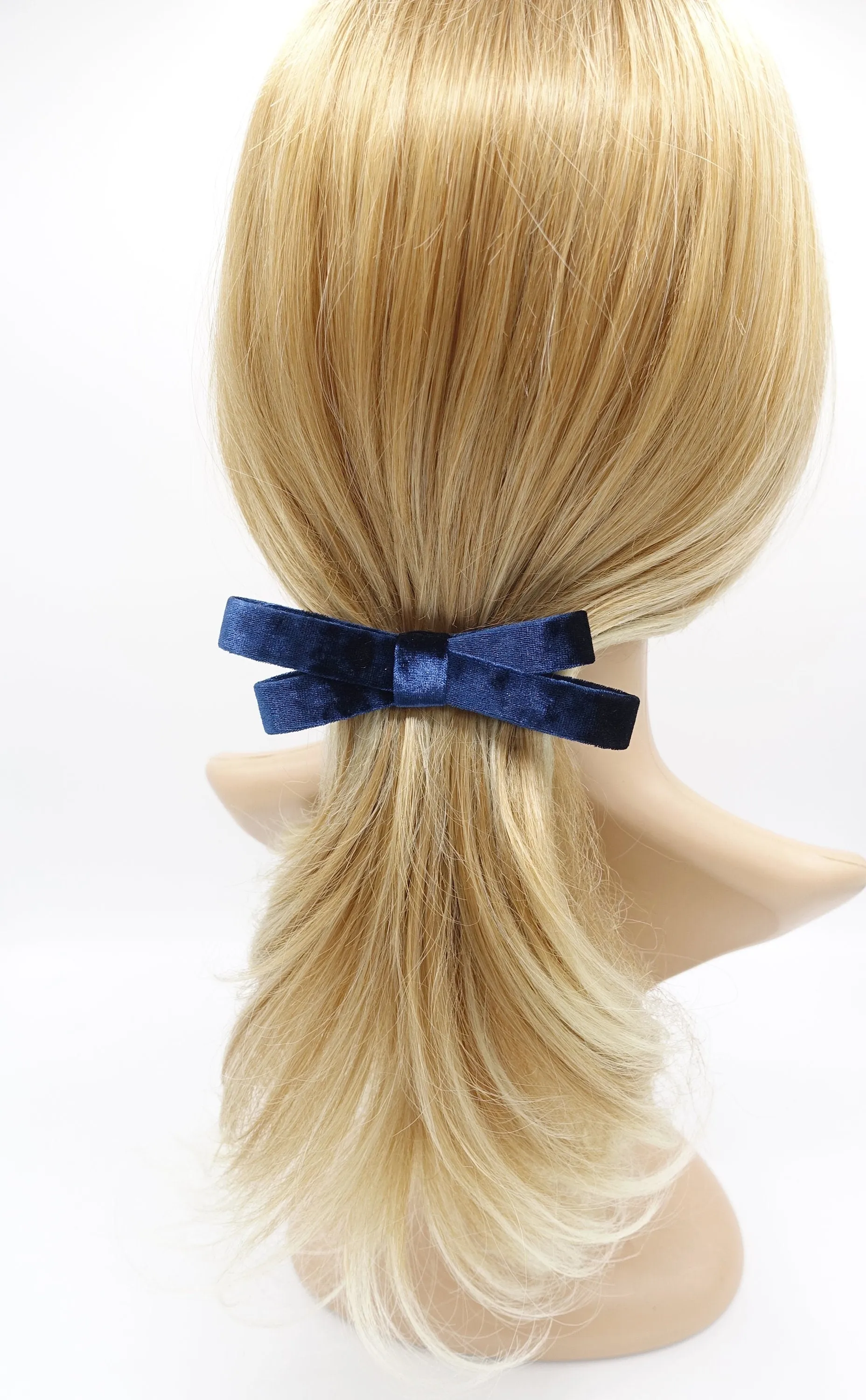 velvet bow barrette, velvet ribbon barrette, hair accessory shop for women