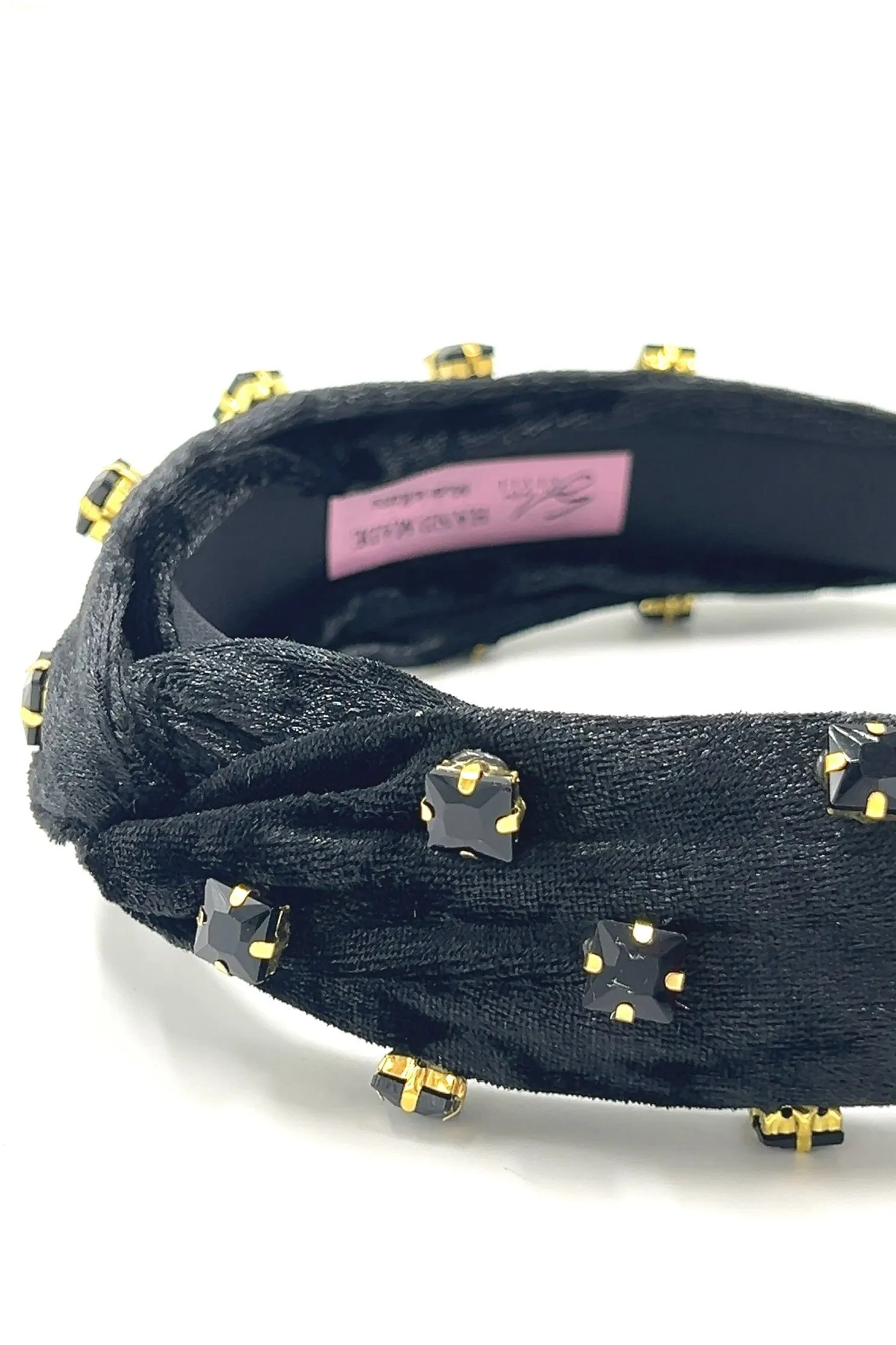 Velvet Crystal Beaded Headband