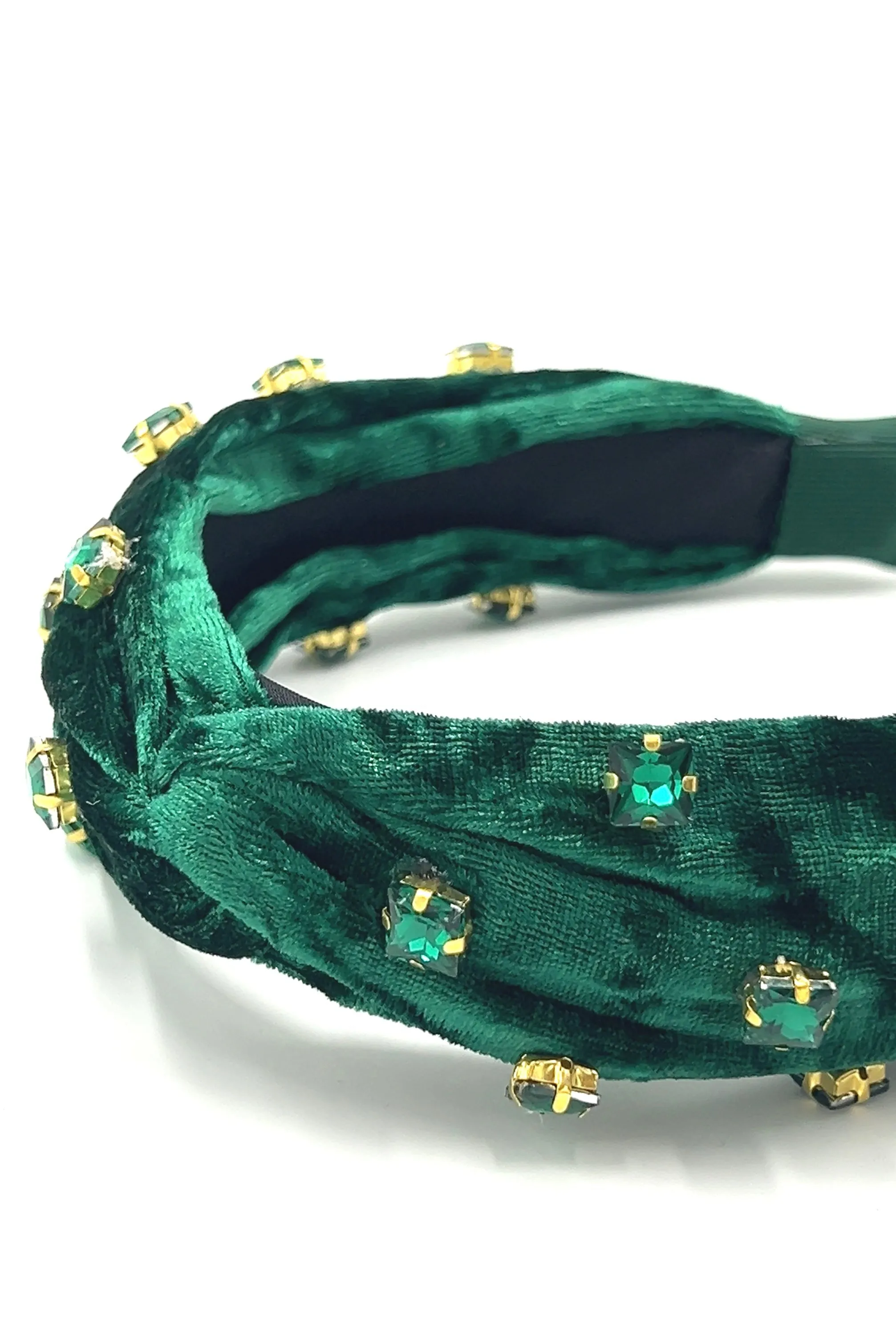 Velvet Crystal Beaded Headband