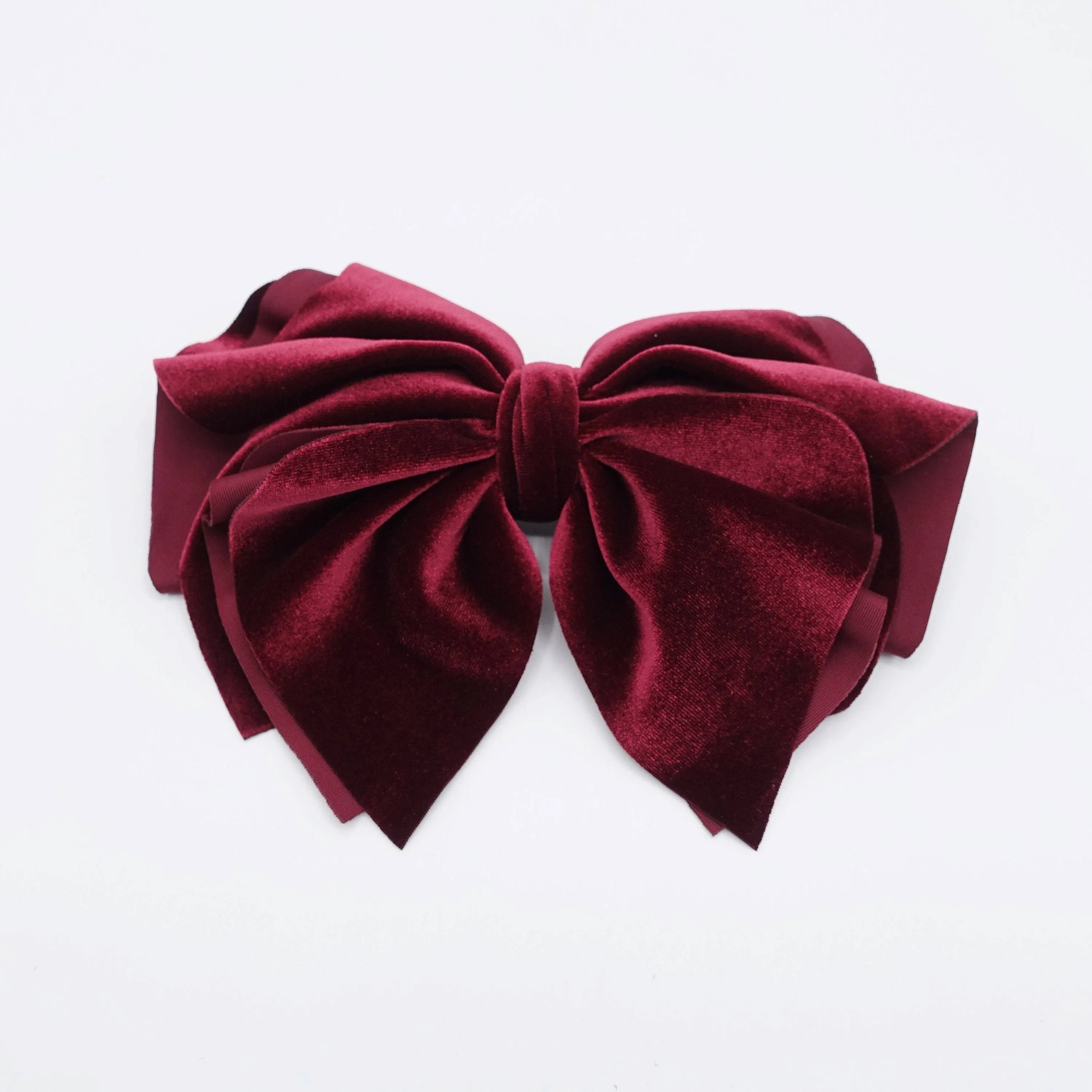 velvet hair bow multi layered hair bow for women