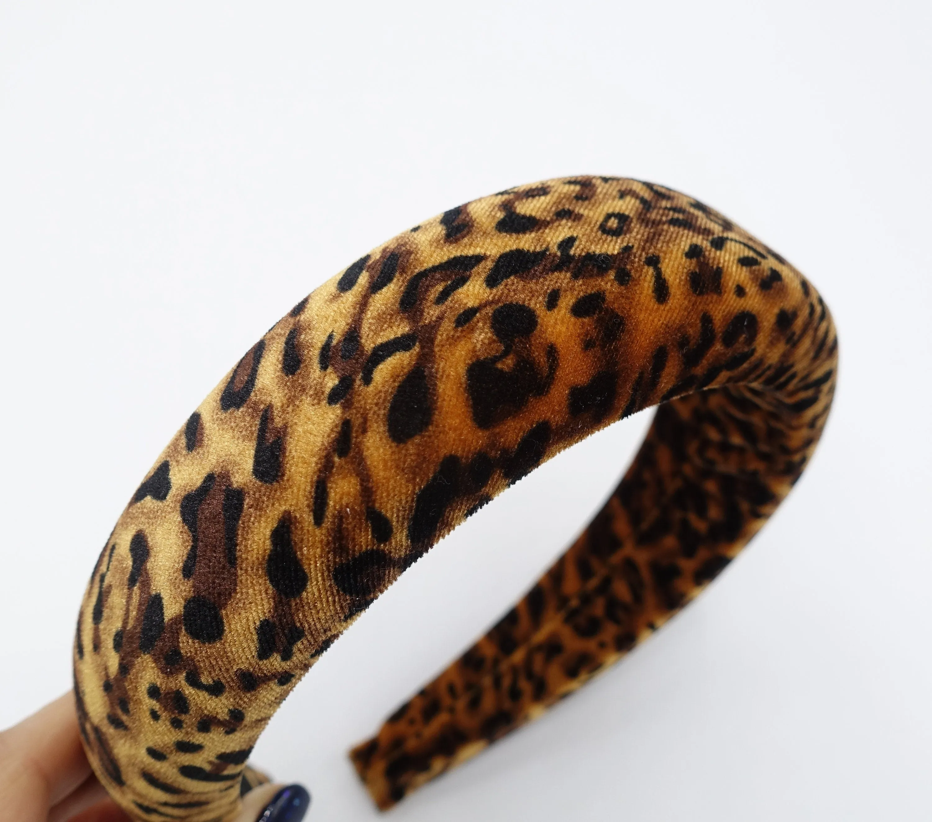 velvet headband leopard print hairband