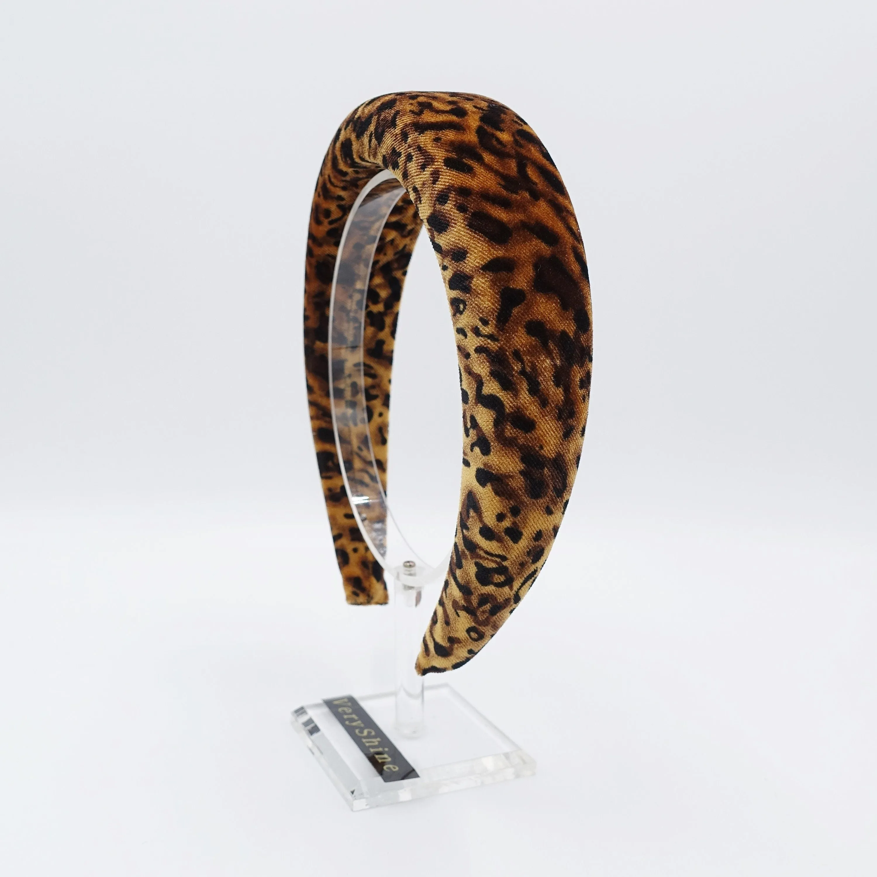 velvet headband leopard print hairband