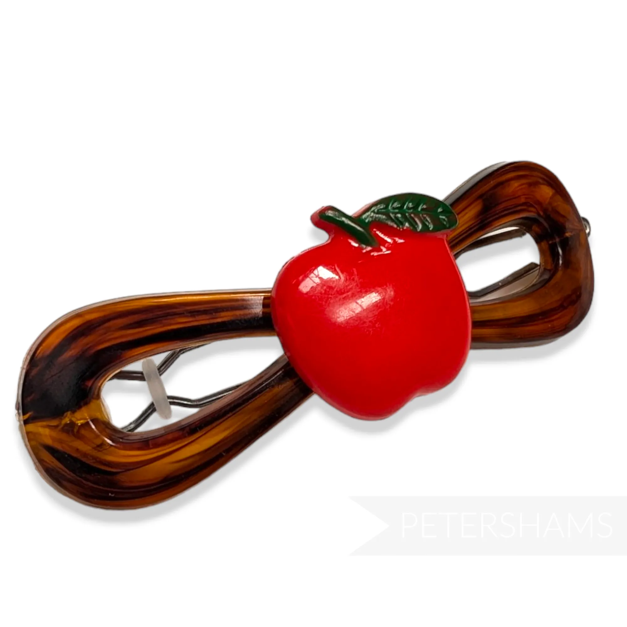 Vintage 1980's Plastic Fruity Tortoise Shell Barrette