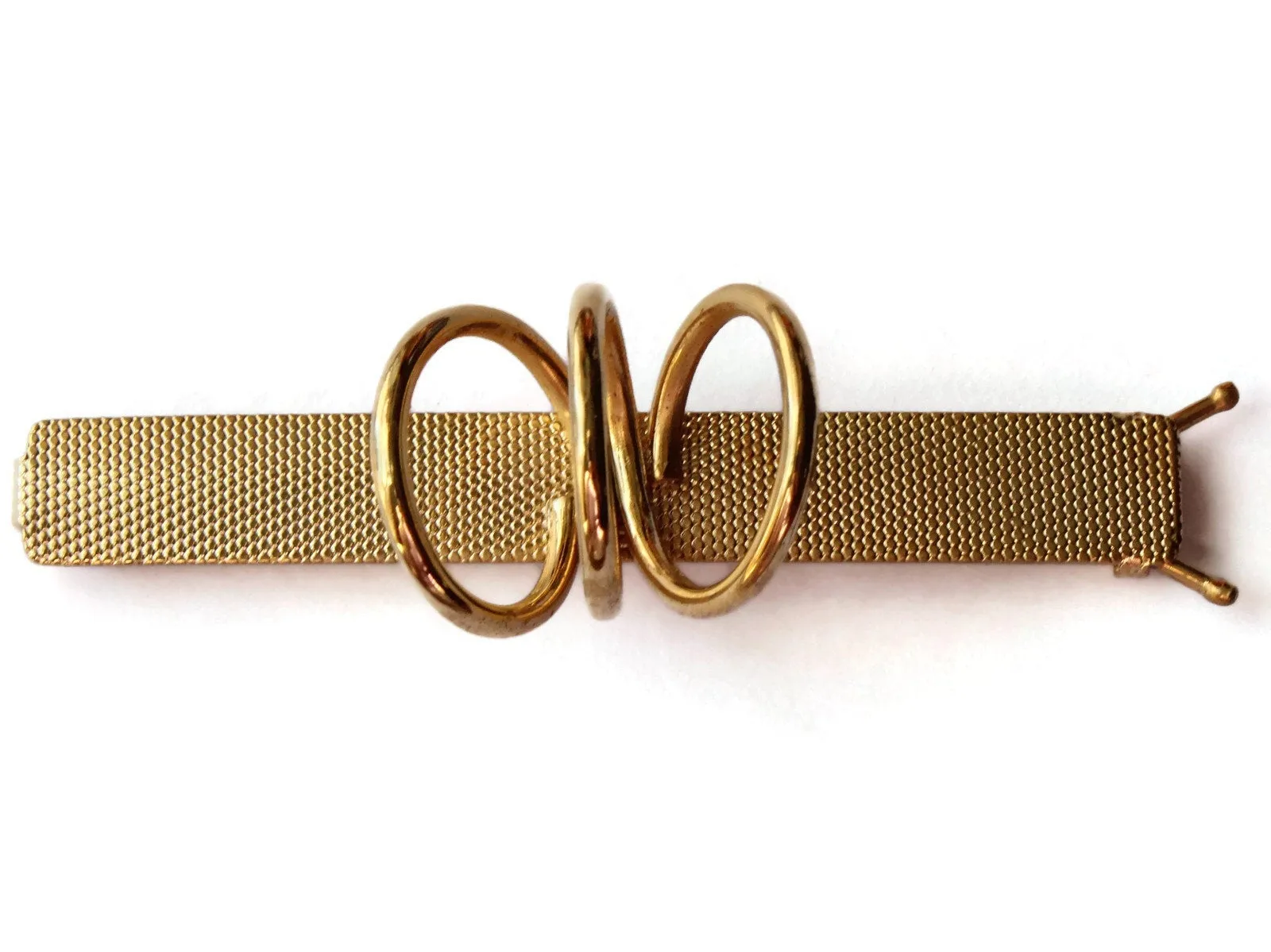 Vintage Gold Barrette with Loop Design - Hair Clip from the 1950s or 1960s