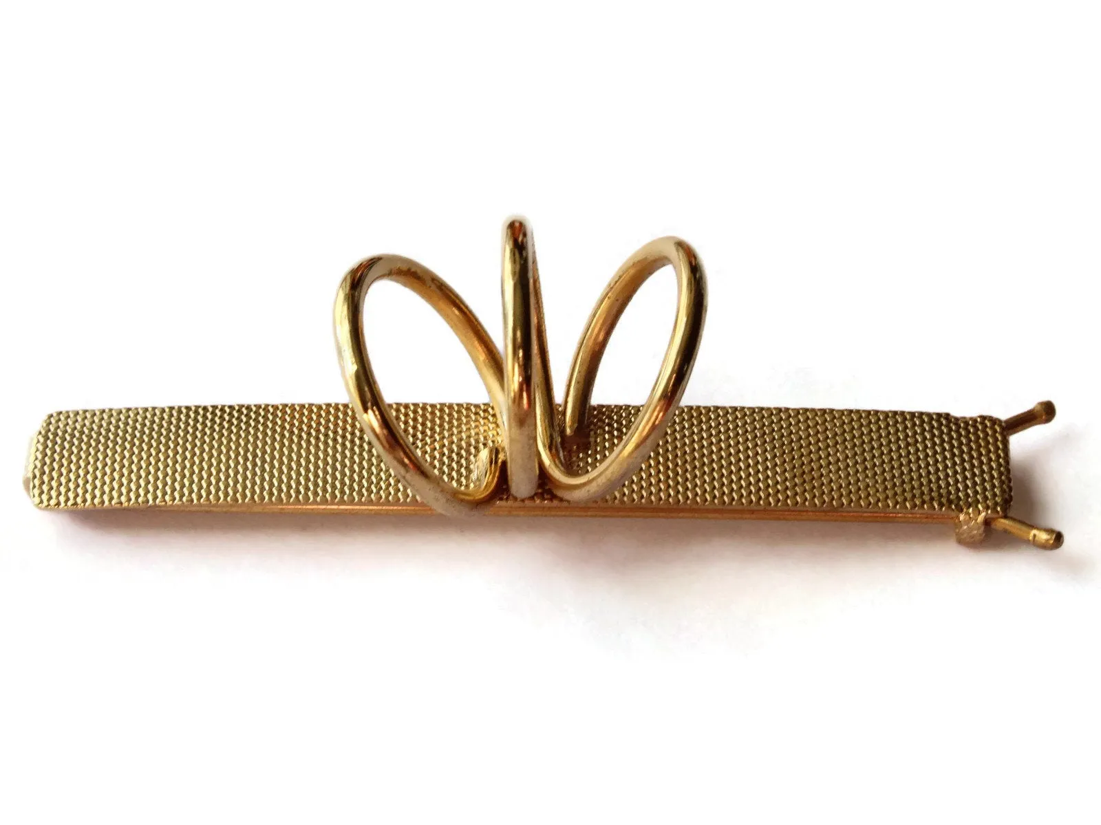 Vintage Gold Barrette with Loop Design - Hair Clip from the 1950s or 1960s