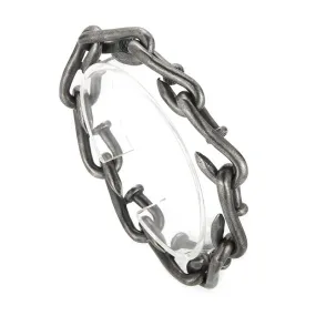 Vintage-Inspired Interlocking Titanium Steel Bracelet for Men - Trendy Jewelry with Unique Hook Design