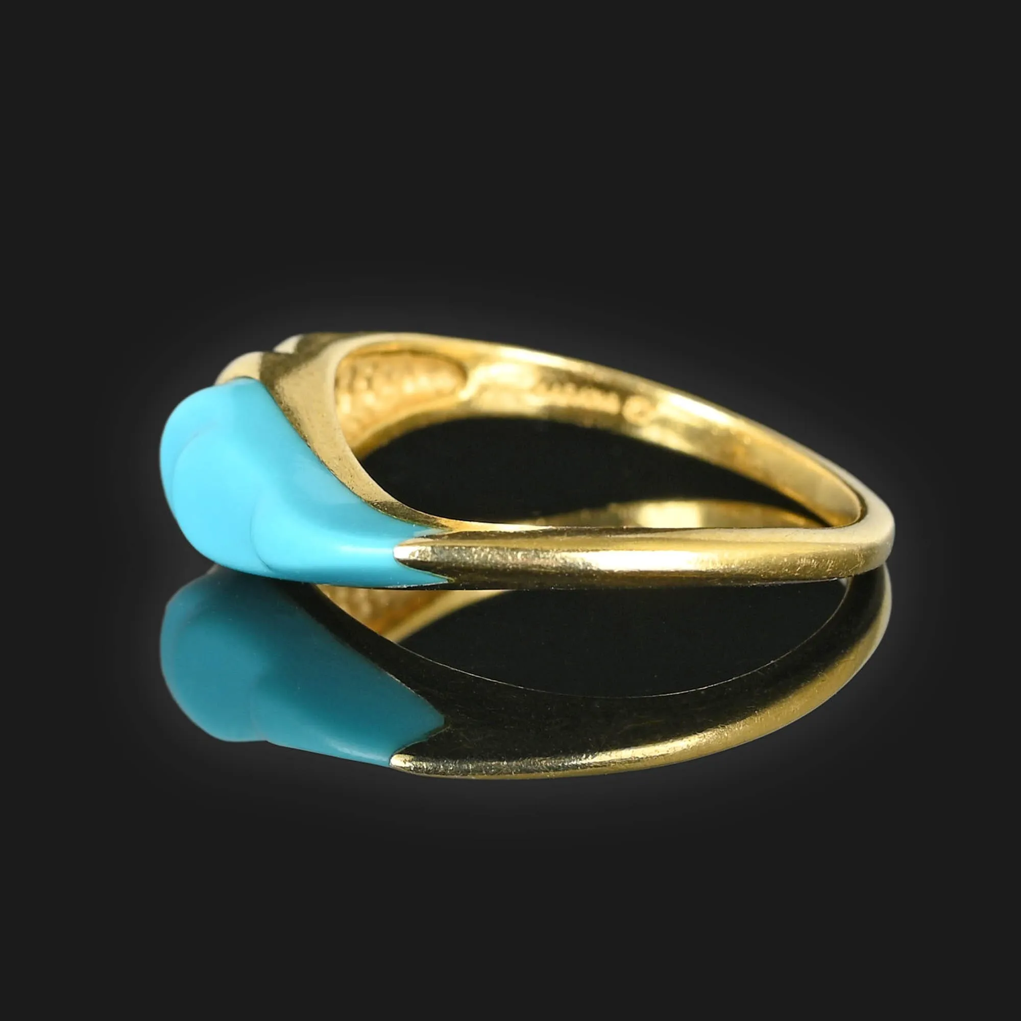 Vintage Kabana Turquoise Ring in 14K Gold