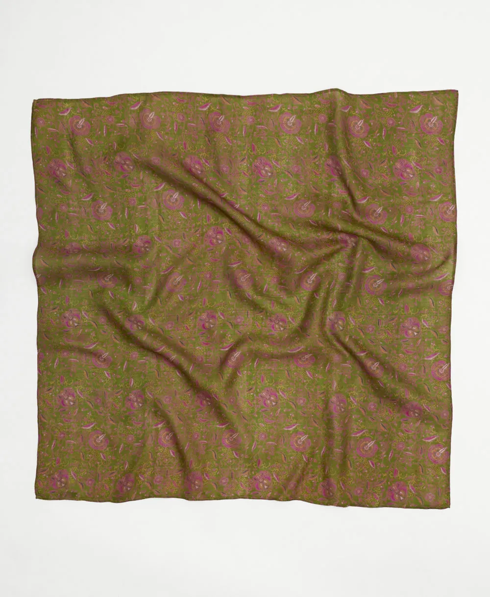 Vintage Silk Square Scarf - No. 240717