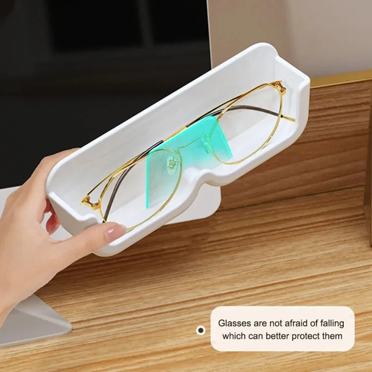 Wall-Mounted Adhesive Sunglasses Storage Shelf Eyeglasses Display Stand(Transparent)